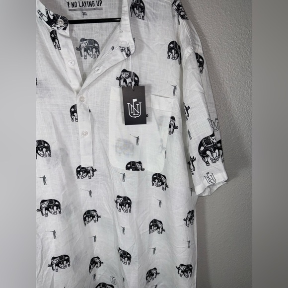 No Laying Up Golf limited edition elephant t-shirt. Mens size 3XL - Picture 3 of 8